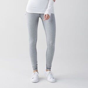 Lululemon Wunder Under Pant Grey Striped Leggings Size 4
